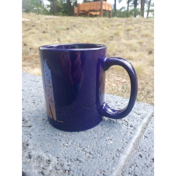 Atlanta Georgia USA Coffee Tea Mug Cup Cityscape Blue Gold with Handle Skyline - Picture 8 of 16